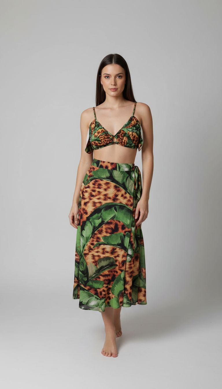 Kit Praia 3 Peças Animal Print