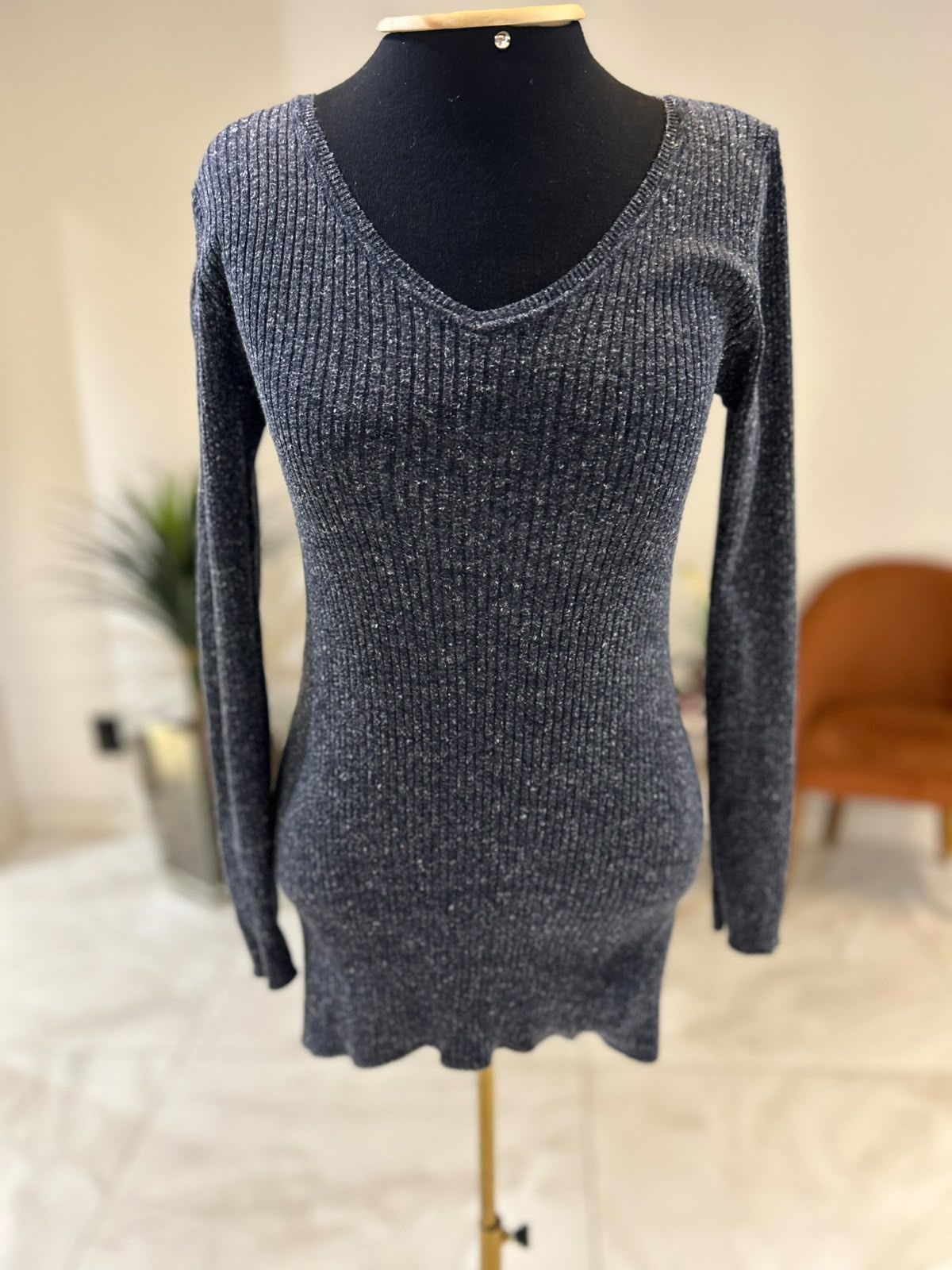 Blusa Manga Longa Canelada