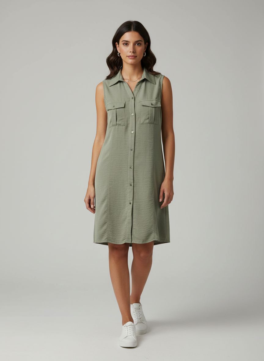 Vestido Curto Botões