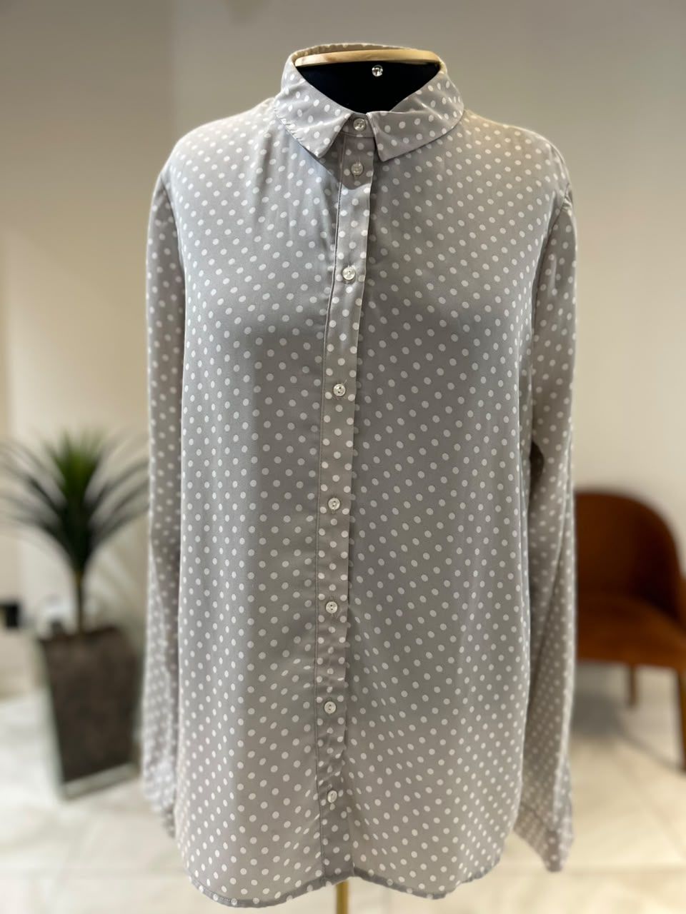 Camisa Manga Longa Poá