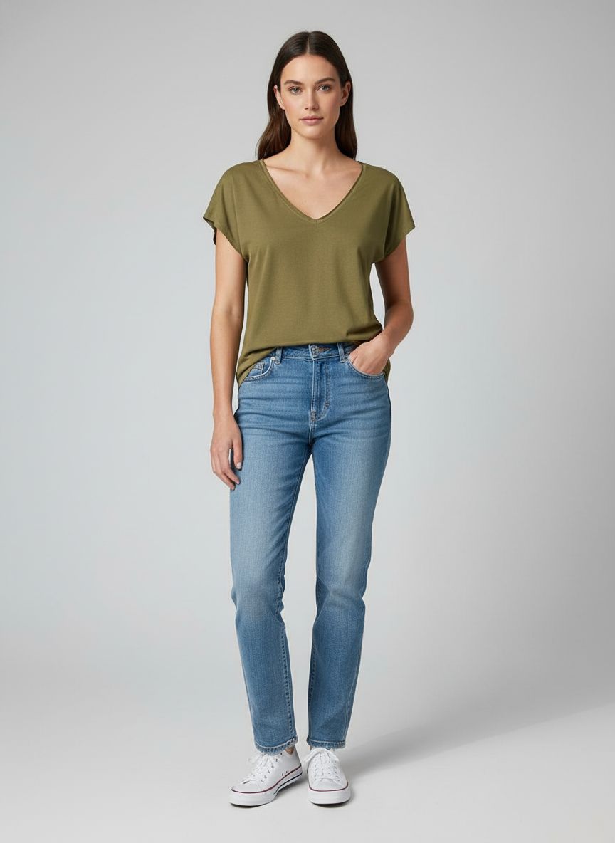 Blusa Suede Manga Curta