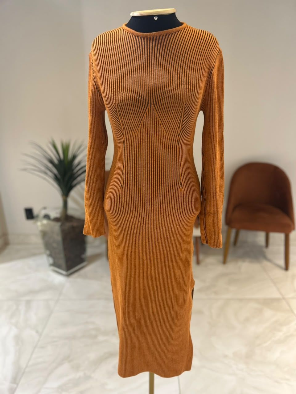 Vestido Tricot Manga Longa