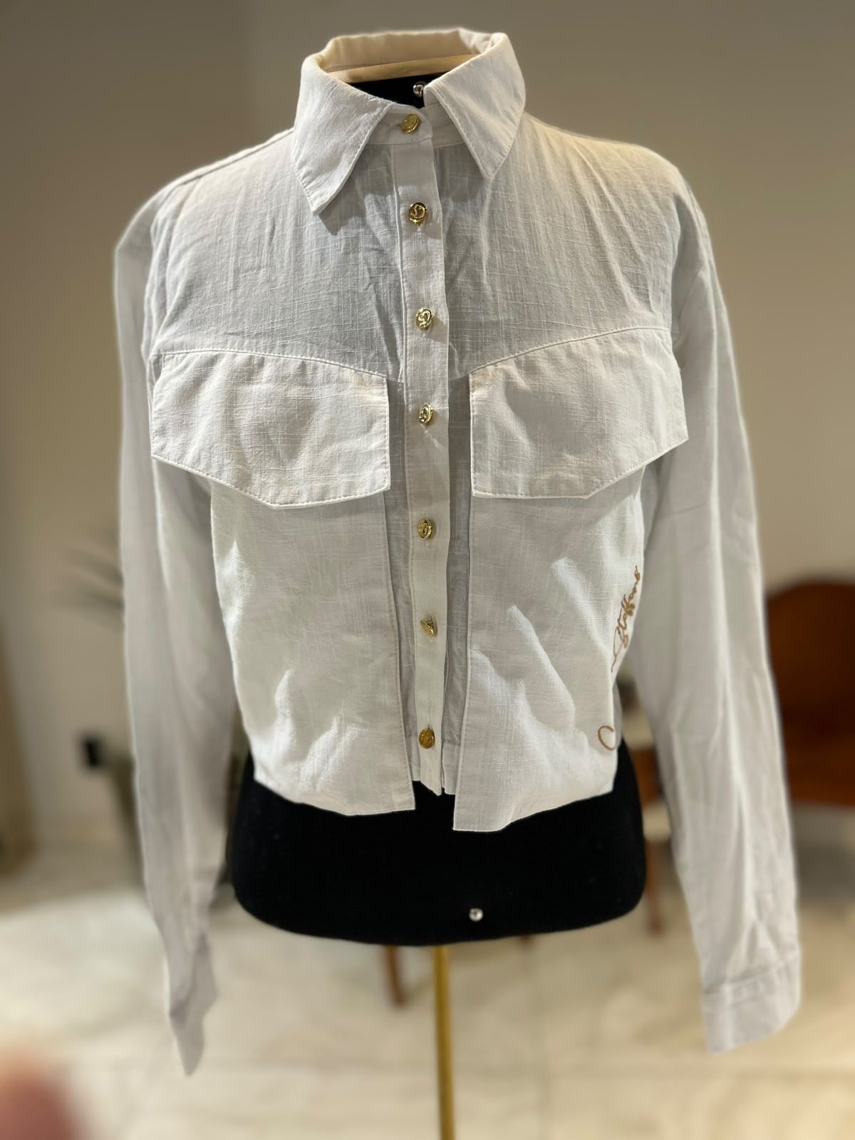 Camisa Cropped Linho