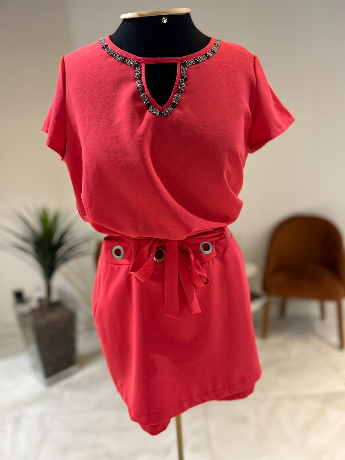 Conjunto Shorts + Blusa Bordada