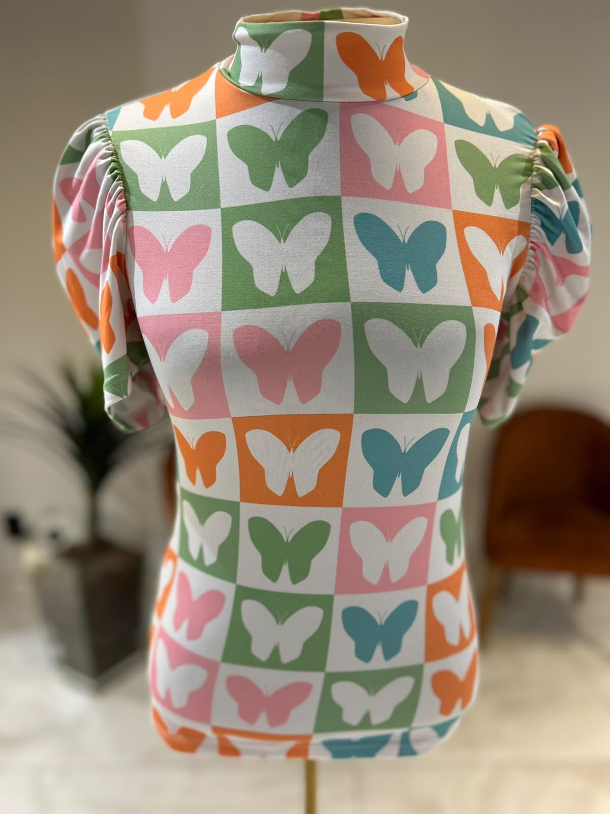 Blusa Manga Princesa Borboletas