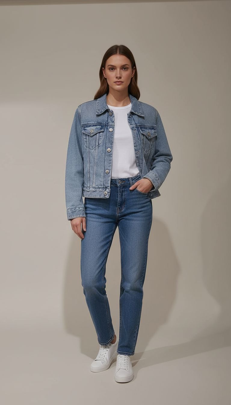 Jaqueta Jeans Forrada