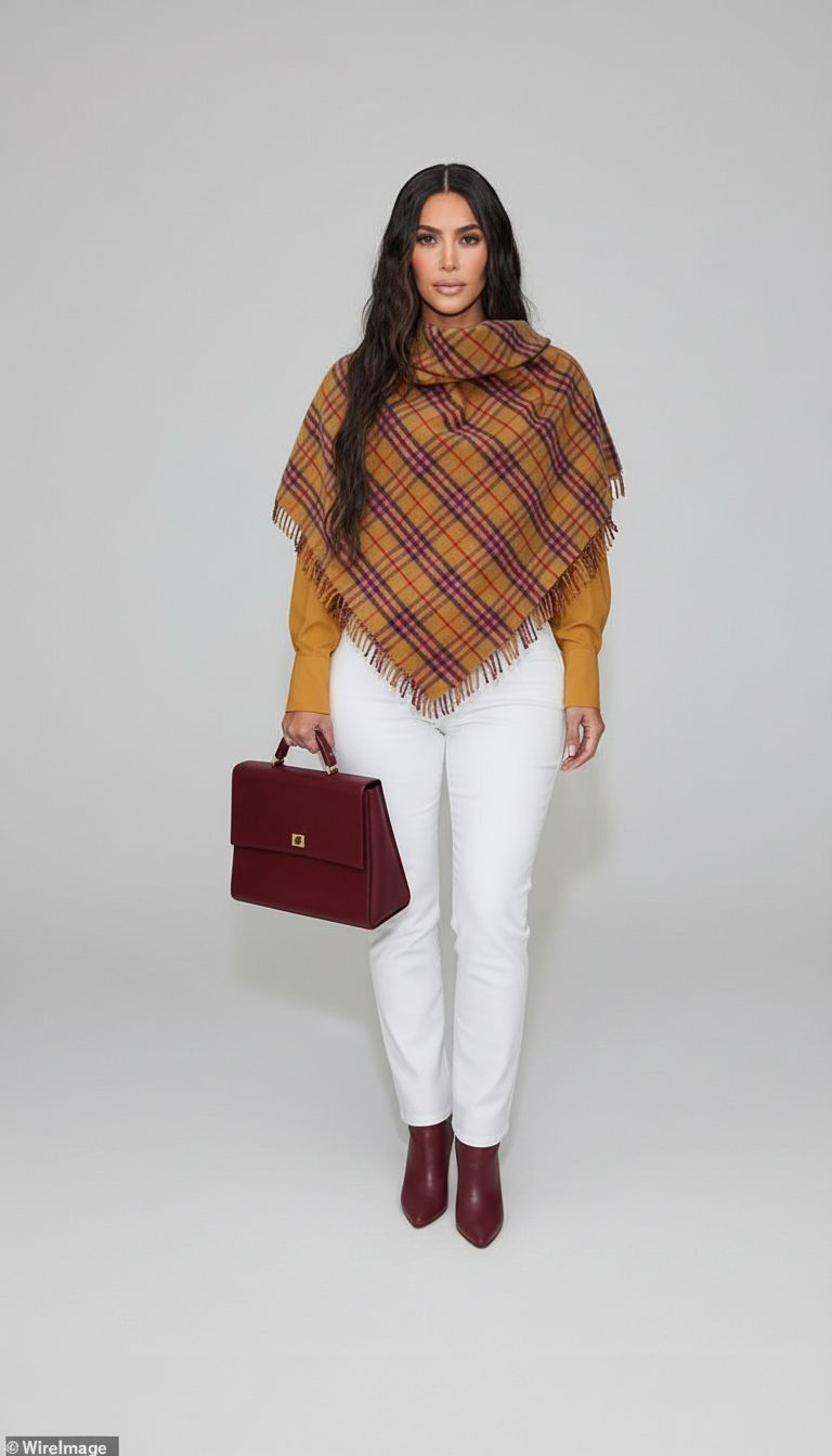 Xale Cashmere Xadrez