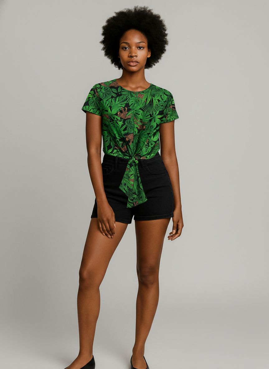 Blusa Tropical Amarração