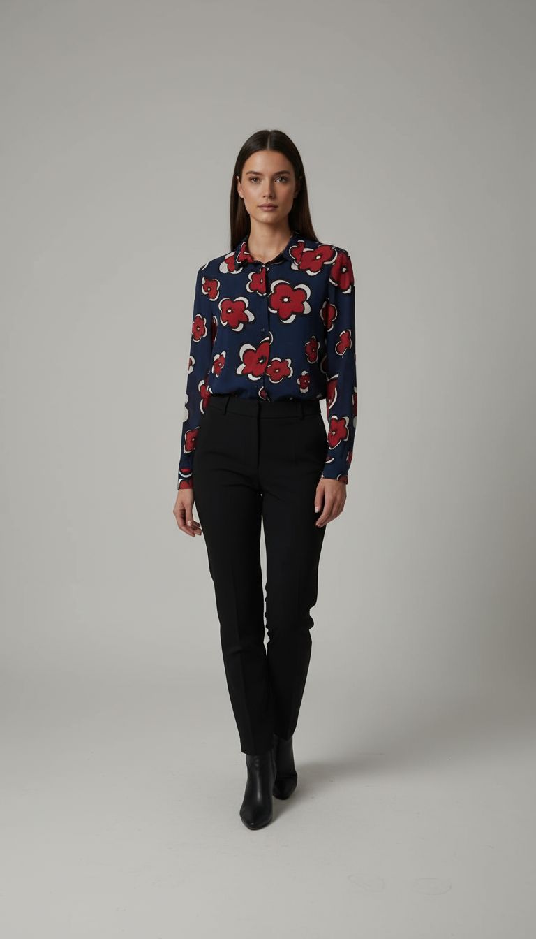 Camisa Seda Manga Longa