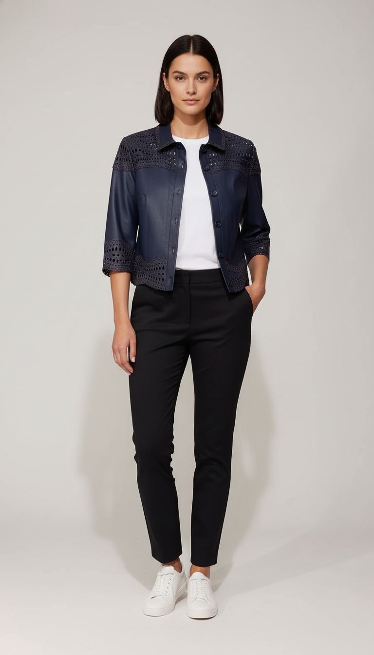 Camisa Em Couro Laser