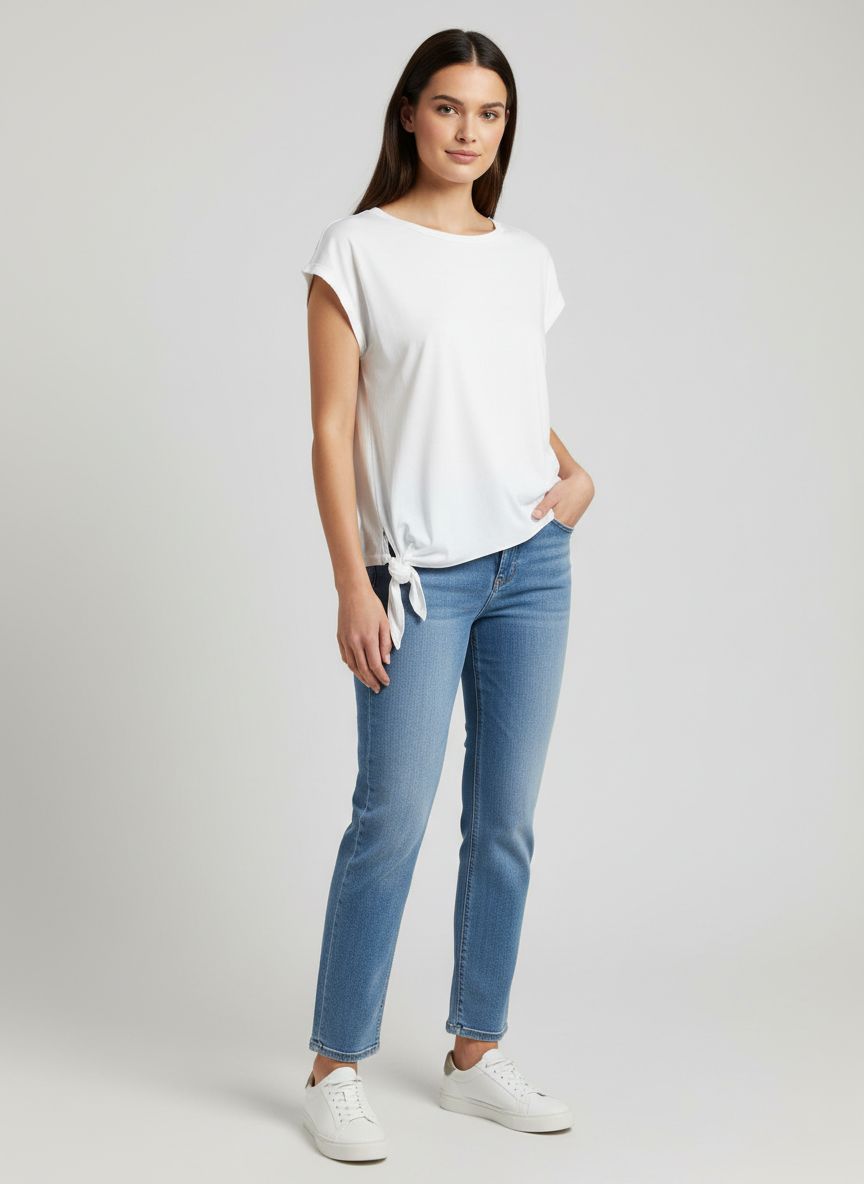 Blusa Manga Curta Amarração