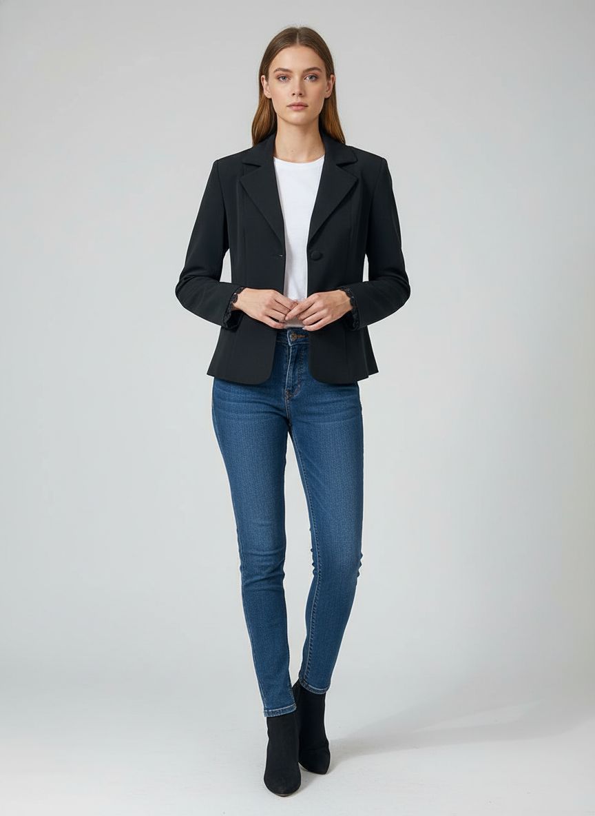 Blazer Detalhes Renda