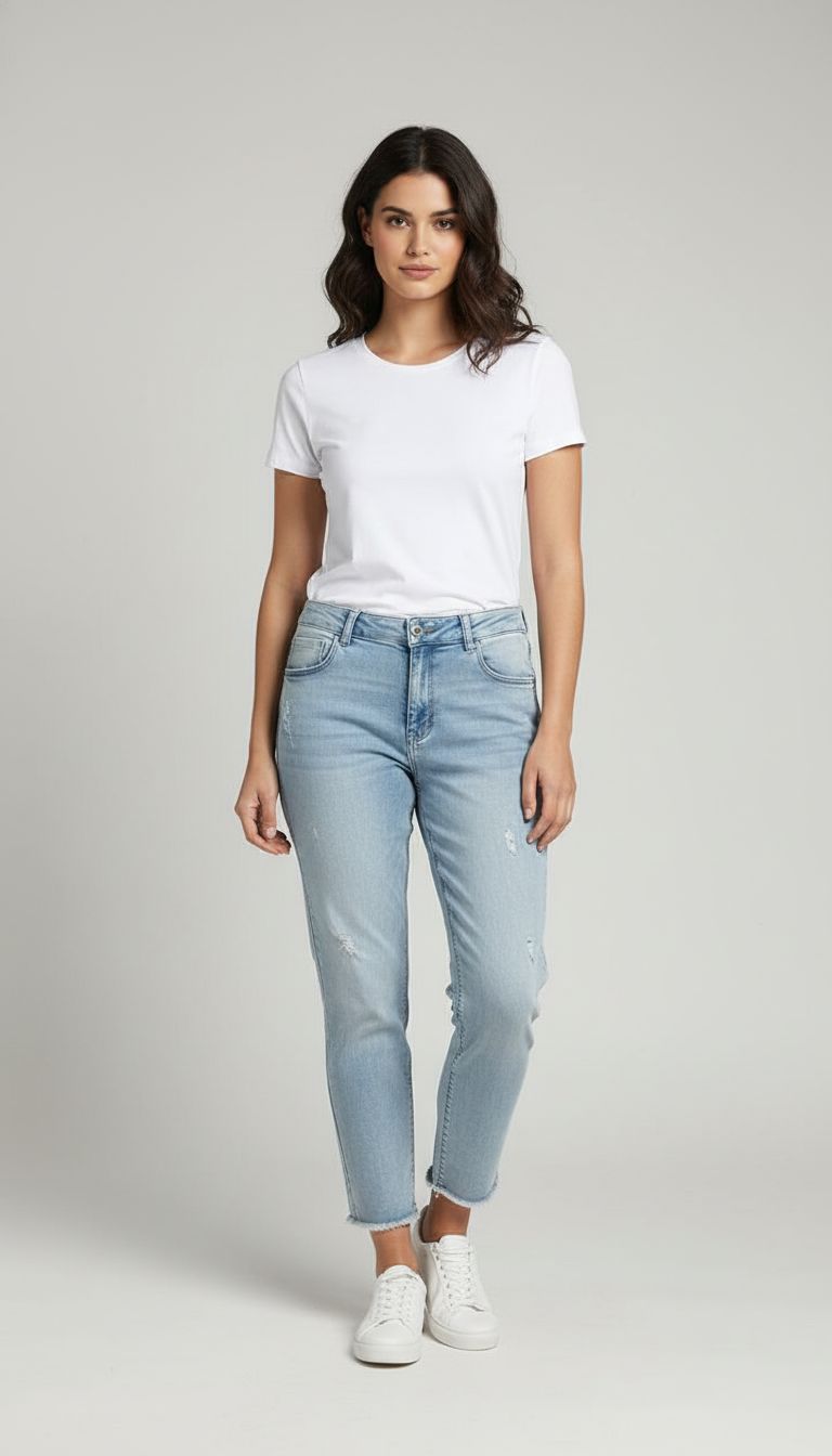 Calça Jeans Reta