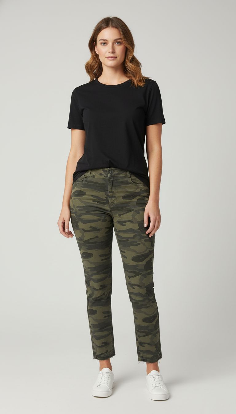 Calça Sarja Camo