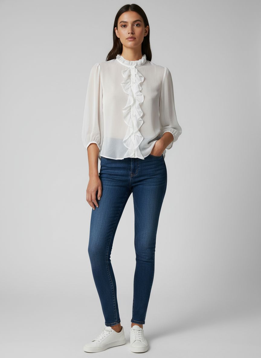 Camisa Bata Transparência