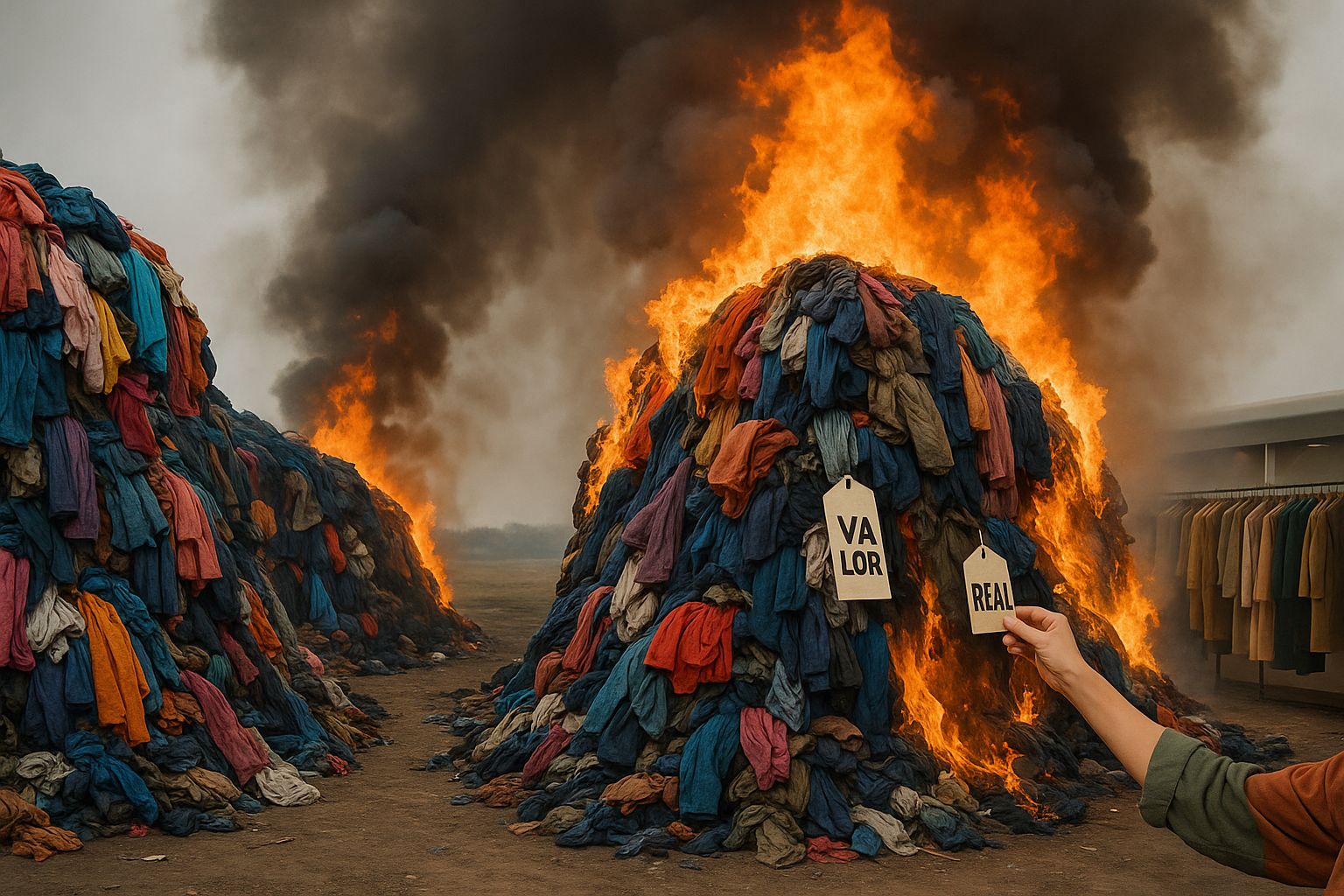 Toneladas de roupas são incineradas por ano